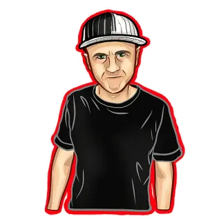 😒 6aebf05a dessin animé, autocollant, personne, personnage telegram sticker