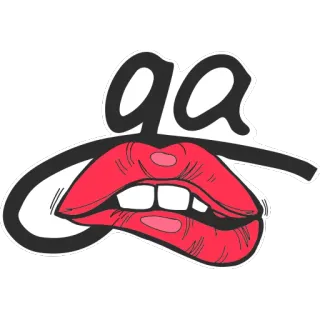 👄 21610b15 aa lips, mouth, red lips, kiss, cartoon telegram sticker