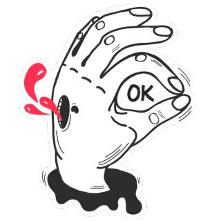 👌 3357119f OK ok gesture, hand sign, white supremacist, cartoon, offensive telegram sticker