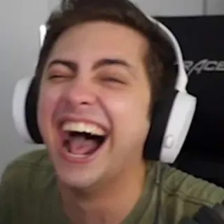 🤣 deafe0b2 사람, 남자, 웃음, 얼굴, 헤드폰, 인물 telegram sticker