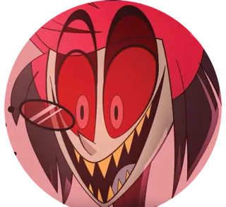👀 188d7fd4 Alastor Hazbin Hotel demone, radio, sorriso, malvagio, horror telegram sticker