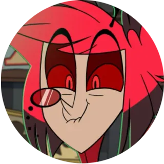 😂 274901ef Alastor Hazbin Hotel demone radiofonico, cartone animato, altezzoso, Hazbin Hotel, Alastor telegram sticker