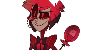 🥱 81c88ce8 Alastor Hazbin Hotel hazbin hotel, alastor, cartone animato, demone, soddisfatto telegram sticker