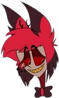 🙂 b53b297e Alastor Hazbin Hotel demone, radio, malvagio, animato, personaggio telegram sticker