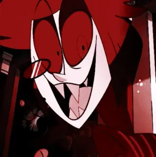 🧨 7f570306 Alastor Hazbin Hotel demon, radio, uśmiech, straszny, hotel telegram sticker