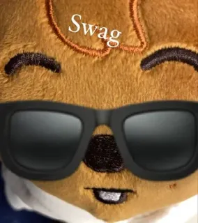 😎 42640c8c Swag Swag, Ngầu, Kính râm, Thú nhồi bông, Đồ chơi, Phong cách telegram sticker