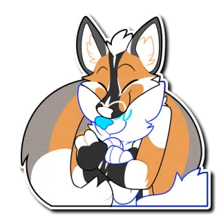 🤗 2b94fb8a vos, dier, schattig, cartoon, tekening telegram sticker