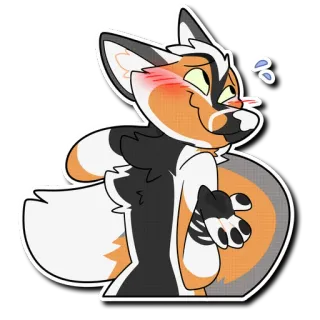 ☺️ 35b0a213 Furry, Vos, Antropomorf, Cartoon telegram sticker