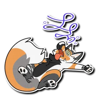 😵 5043170f kat, uitgeput, moe, schattig, cartoon, duizelig telegram sticker