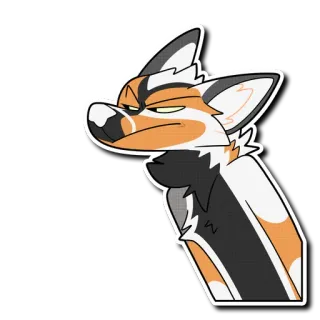 😒 685e331a vos, cartoon, dier, harig telegram sticker