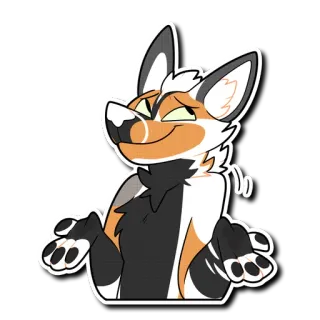 🙄 6c6f352d Furry, Antropomorf, Hond, Schouderophalen, Zelfgenoegzaam telegram sticker