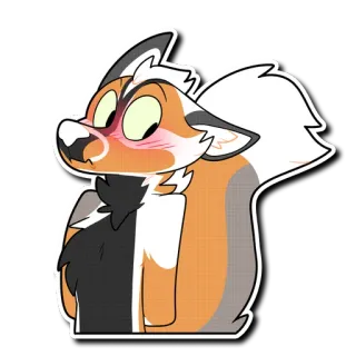 😳 a03a1618 dier, vos, furry, schattig, cartoon telegram sticker