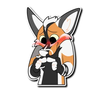 ☺️ aba973be Furry, Vos, Antropomorf, Schattig, Cartoon telegram sticker