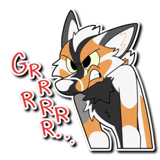 😤 be4b5a2f GRRRRRR... boos, grommend, kat, fel, dier, grr telegram sticker