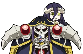 🤩 e819b53d Ainz Ooal Gown Overlord Anime, Skelett, Dark Fantasy, Isekai, Overlord, Ainz Ooal Gown, Albedo whatsapp sticker