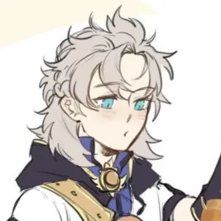 😚 11d598b1 Albedo Genshin Impact Albedo, Genshin Impact, anime, adesivo, personaggio videogioco telegram sticker