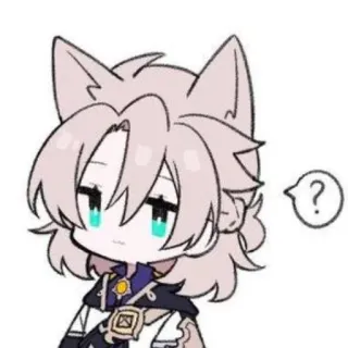 🤨 13f518f2 Albedo Genshin Impact Anime, Genshin Impact, Albedo, Sticker, Carino, Domanda telegram sticker