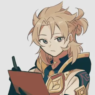 😕 21bf160c Albedo Genshin Impact Anime, Videogioco, Personaggio, Genshin Impact, Albedo telegram sticker