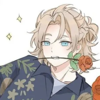 😉 31e7702f Albedo Genshin Impact Anime, Albedo, Genshin Impact, Videogioco, Personaggio, Rosa telegram sticker