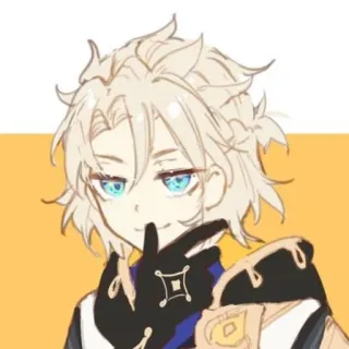 😏 4b92faa4 Albedo Genshin Impact Albedo, Genshin Impact, Anime, Personaggio, Capelli Biondi telegram sticker