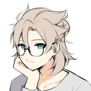 🤓 7aaa927d Albedo Genshin Impact Anime, Albedo, Genshin Impact, Personaggio, Occhiali telegram sticker