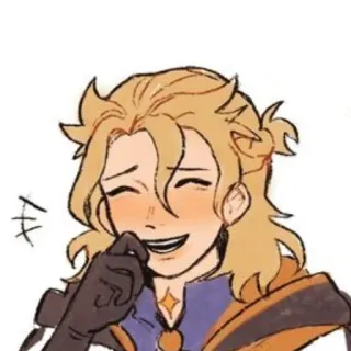 😂 83610ba9 Albedo Genshin Impact Anime, Albedo, Genshin Impact, Personaggio, Videogioco, Sorriso telegram sticker