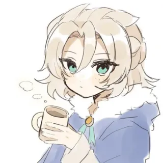 🤧 9999253c Albedo Genshin Impact Anime, Genshin Impact, Albedo, Kawaii, Carino, Biondo, Manga telegram sticker