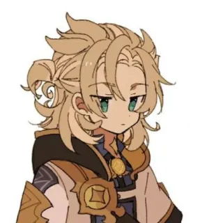 😑 9f66b765 Albedo Genshin Impact anime, gioco, Albedo, Genshin Impact, carino telegram sticker