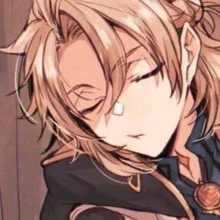 😴 9ffececd Albedo Genshin Impact anime, dormire, albedo, genshin impact, capelli biondi telegram sticker