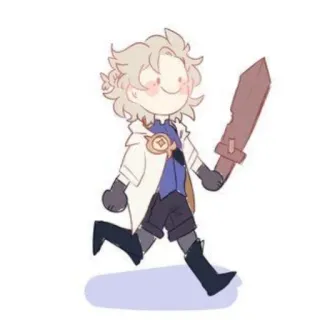 🌚 eada64cb Albedo Genshin Impact Albedo, Genshin Impact, Personaggio gioco, Anime, Cartone animato telegram sticker