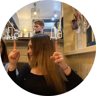 ✅ 1e8df518 да Да ผู้หญิง, ในร่ม, ชี้ telegram sticker