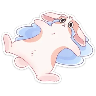 😭 133ef2ba konijn, konijn, verdrietig, huilend, schattig, dier telegram sticker