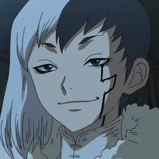 🧐 c113143a Asagiri Gen Dr. Stone Anime, Manga, Dr. Stone, Asagiri Gen, Charakter, Unterhaltung telegram sticker