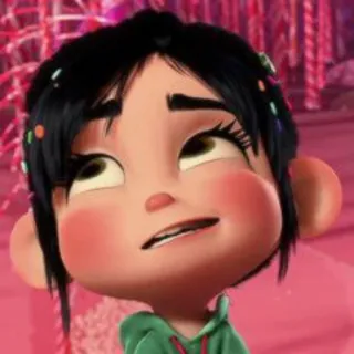 🦋 0ba7f5b2 Vanellope von Schweetz Wreck-It Ralph Kartun, Karakter, Vanellope, Wreck-It Ralph, Disney, Film, Animasi telegram sticker