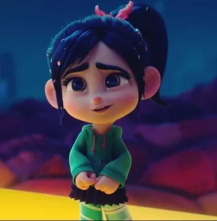 🦋 2709b214 Vanellope von Schweetz Wreck-It Ralph Vanellope, Disney, Wreck-It Ralph, Sugar Rush, Kartun, Karakter telegram sticker