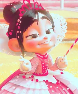 🦋 29cb9657 Vanellope Wreck-It Ralph Vanellope von Schweetz, Disney, putri, permen, kartun, manis, Wreck-It Ralph telegram sticker