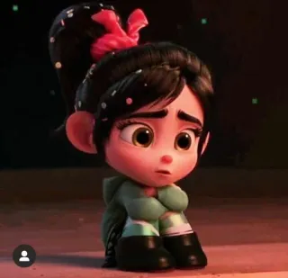 🦋 656dbe38 Vanellope Wreck-It Ralph disney, kartun, vanellope von schweetz, wreck-it ralph, sedih, gadis, karakter telegram sticker