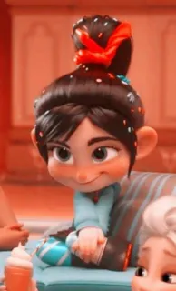 🦋 7178996e Vanellope von Schweetz Wreck-It Ralph Disney, Karakter, Kartun, Film, Vanellope, Ralph, Sugar Rush telegram sticker