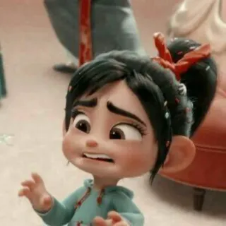🦋 752fb5ad Vanellope Wreck-It Ralph Vanellope, Wreck-It Ralph, Disney, Kartun, Ketakutan, Karakter animasi telegram sticker