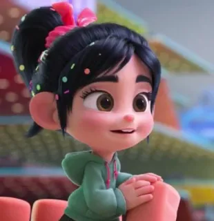 🦋 8c029473 Vanellope von Schweetz Wreck-It Ralph Kartun, Karakter, Vanellope von Schweetz, Wreck-It Ralph, Disney, Animasi telegram sticker