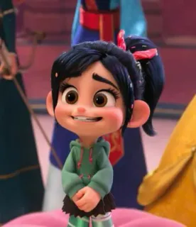 🦋 9c29b87a Vanellope von Schweetz Wreck-It Ralph Kartun, Animasi, Disney, Karakter, Vanellope, Wreck-It Ralph, Lucu telegram sticker