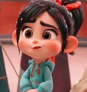 🦋 c0b85418 Vanellope von Schweetz Wreck-It Ralph kartun, Vanellope, Wreck-It Ralph, Disney, karakter, putri, animasi telegram sticker