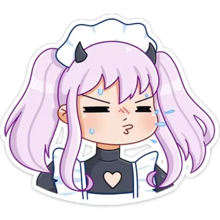 😅 e0371f1a 动漫, 女孩, 可爱, 恶魔, 女仆 telegram sticker