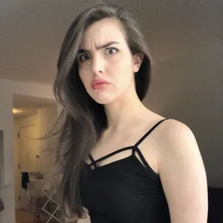 🧐 068023f4 ผู้หญิง, ภาพเหมือน, บุคคล, สีหน้า, คิ้ว, ใบหน้า telegram sticker