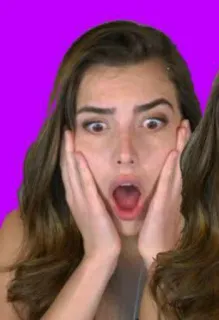 😱 4416d694 ตกใจ, ผู้หญิง, ประหลาดใจ, สีหน้า, กลัว, ปฏิกิริยา telegram sticker