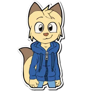 🙂 2722610b animal, cartoon, character, anthropomorphic, furry telegram sticker