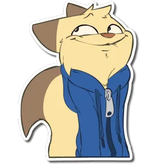 😏 6993baf1 dog, cartoon, animal, cute, sticker telegram sticker