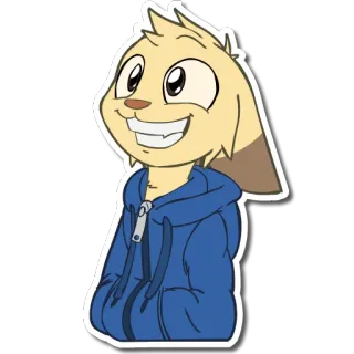 😁 8af54ec6 cartoon, animal, dog, furry, illustration, anthropomorphic telegram sticker