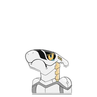 😠 1e40002e postać, płacz, biały, szary, żółty, anime, smutny telegram sticker