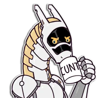 🤔 672339e0 CUNT robot, obraźliwe, kubek telegram sticker